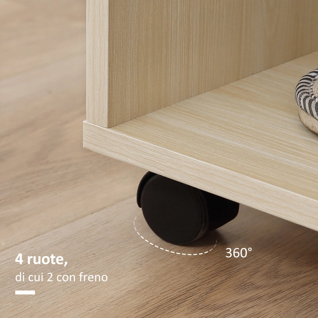 Scarpiera con Ripiani e Attaccapanni ¨C Minimal ¨C Beige 80x40x128 cm