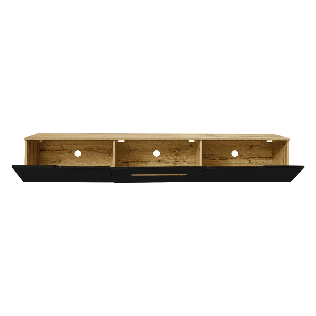 Mobile TV lussuoso - Zephmum - 180 cm - Superficie lucida - Illuminazione LED 16 colori - Montabile a parete