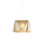 Sospensione Moderna Wanda Polilux ® New Gold E Metallo Cromo 1 Luce E27 D60Cm