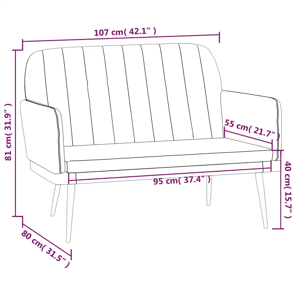 Panca-Sgabello Grigia 107x80x81 cm in Similpelle