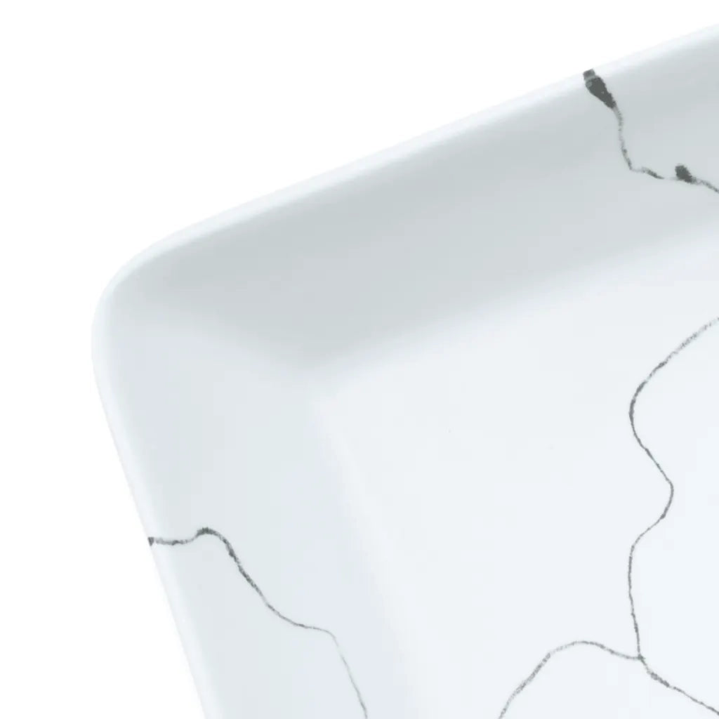 Lavabo da Appoggio-Lavandino-Lavello Bianco Rettangolare 46x35,5x13 cm Ceramica