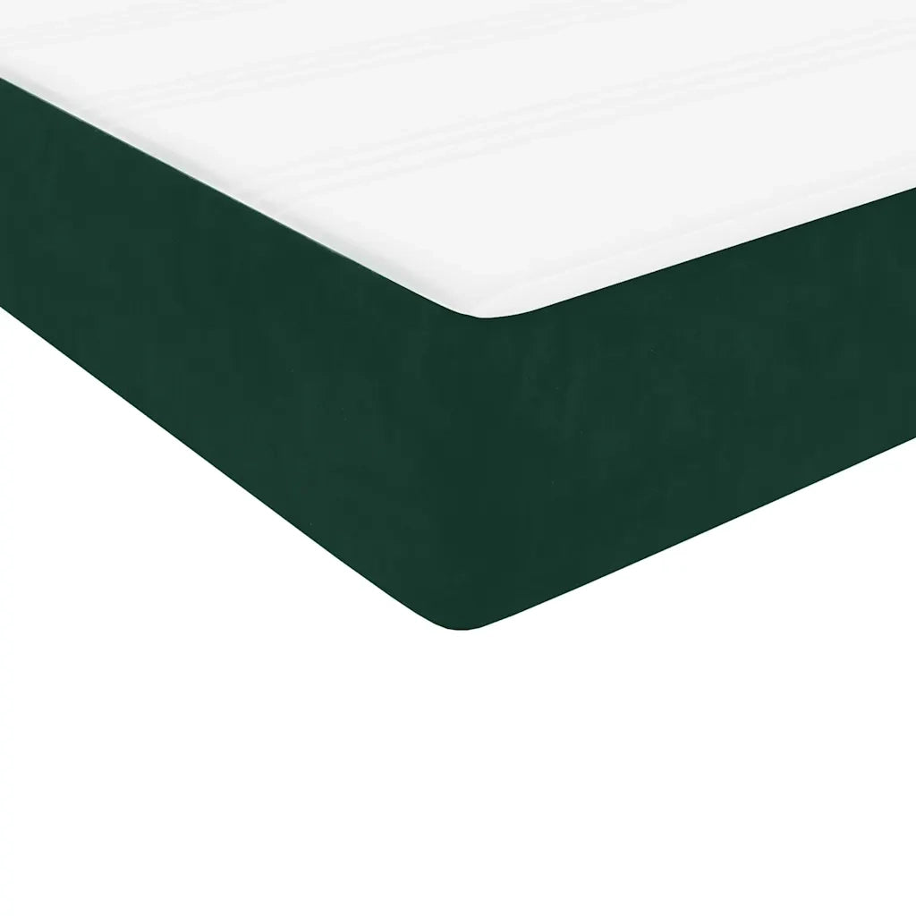 Giroletto a Molle con Materassi Verde Scuro 180x220 cm Velluto 3317580