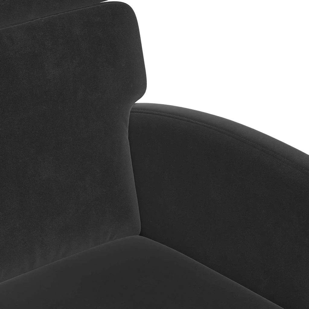 Sedie da Pranzo con Ruote 2 pcs Nero 58 x 65 x 98 cm Velluto 42017880
