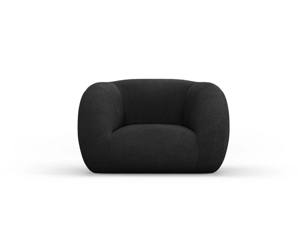 Cosmopolitan Design - Poltrona "Essen" in bouclé nero 