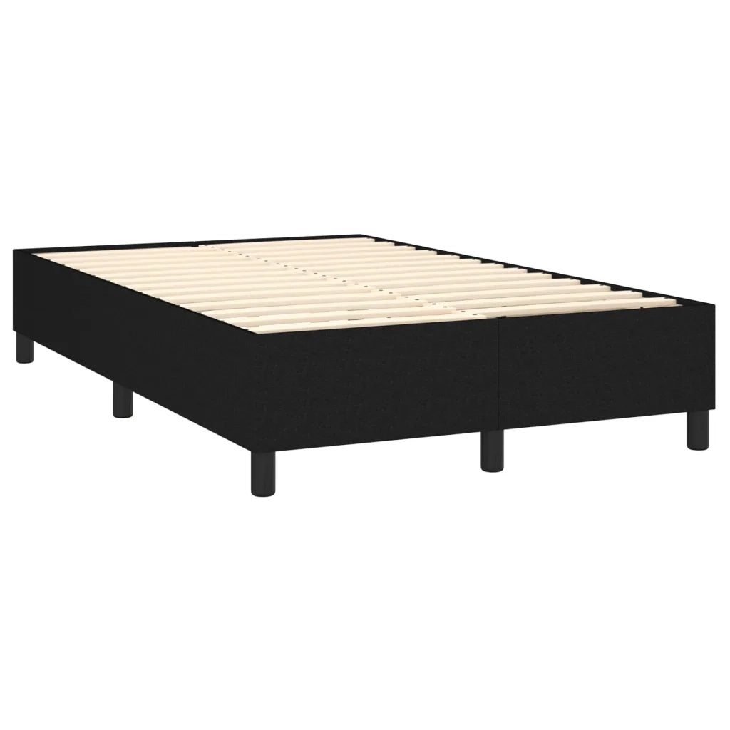 Giroletto a Molle con Materasso Nero 120x200 cm in Tessuto 3141603