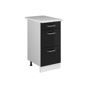 Vicco Base universale Nero lucido 40 cm con cassetti