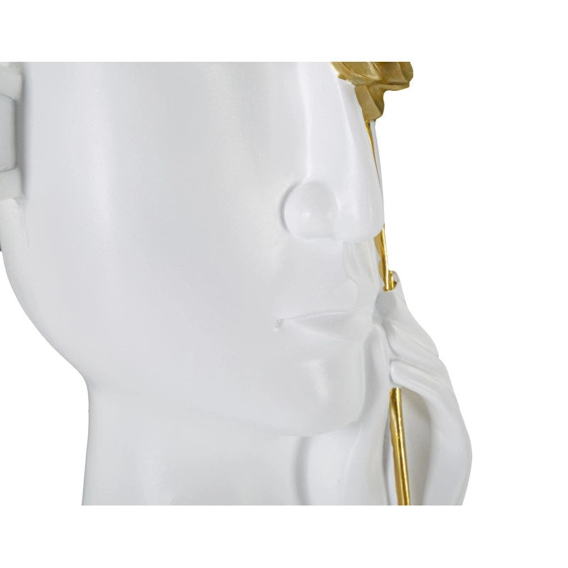 Vaso Face Con Fiore cm 14x13x27