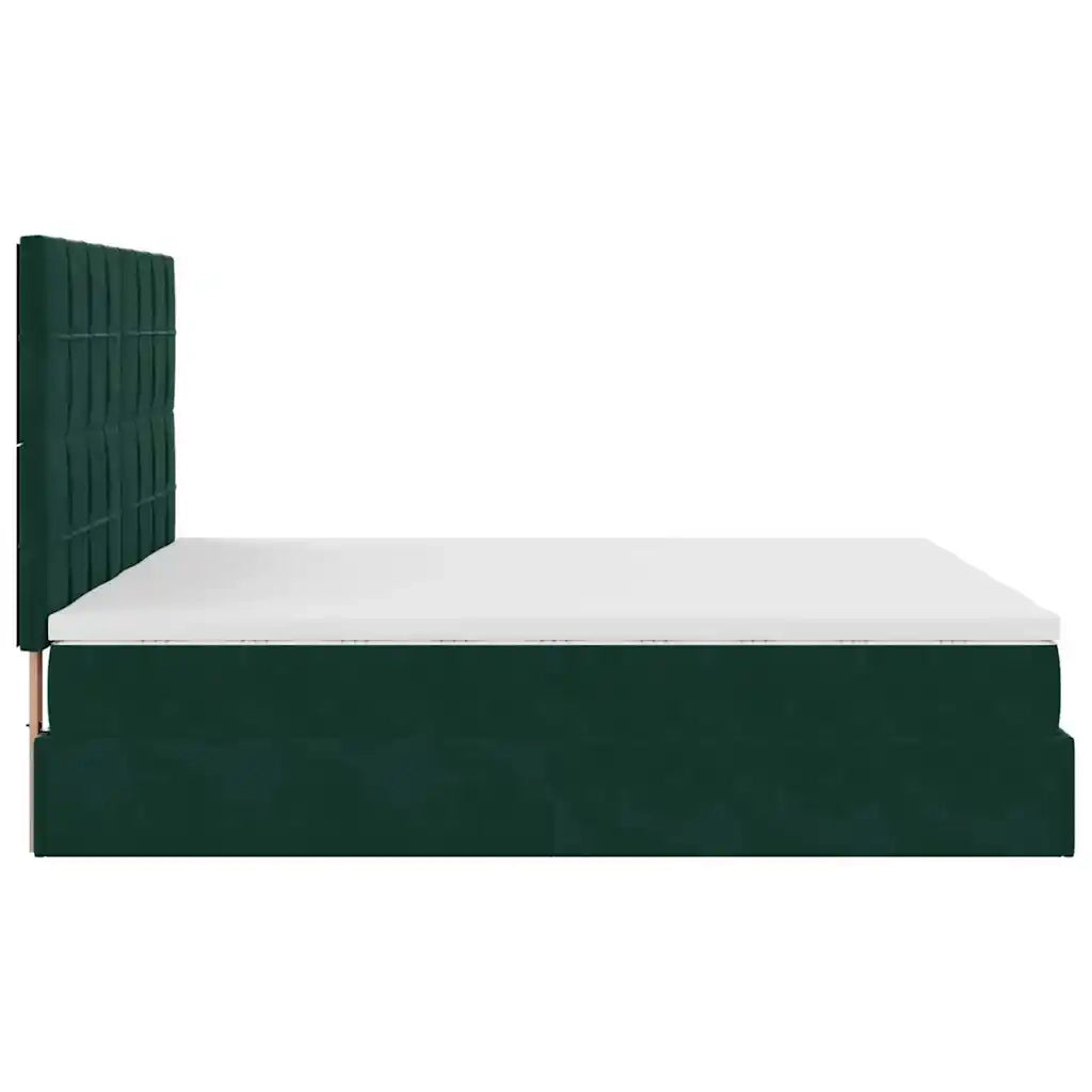 Struttura Letto Pouf con Materassi 200x200 cm Velluto 3313781