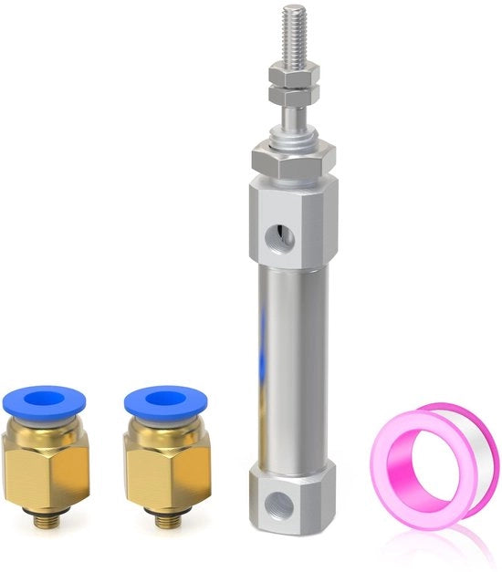 Cilindro Pneumatico in Acciaio Inossidabile 10MM Bore - Doppia Azione - 10MM Stroke - Pressione Massima 0,8 MPA - Campo di Temperatura - Alta Resistenza