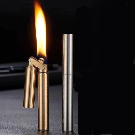 Accessori per fumatori - accendino a kerosene - nunchaku cilindrico - facile da trasportare - per giocare - ruota di decompressione con sabbia - accendino per casa - colore A