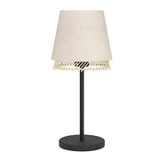 Lampada Da Tavolo Vintage Tabley Acciaio Nero 1 Luce E27