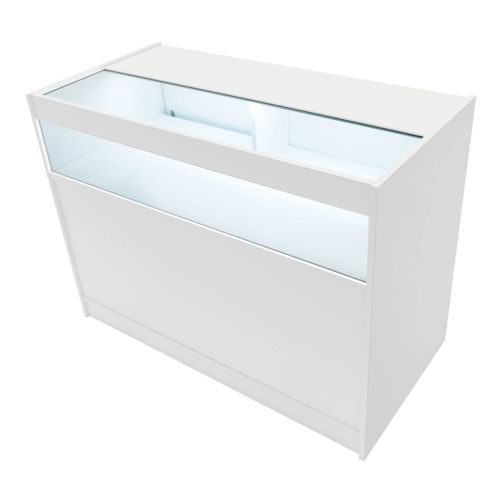 Set Banconi Bianco Gravity LED B1200 C1200 CM60 TB60 con Vetrina e Serratura