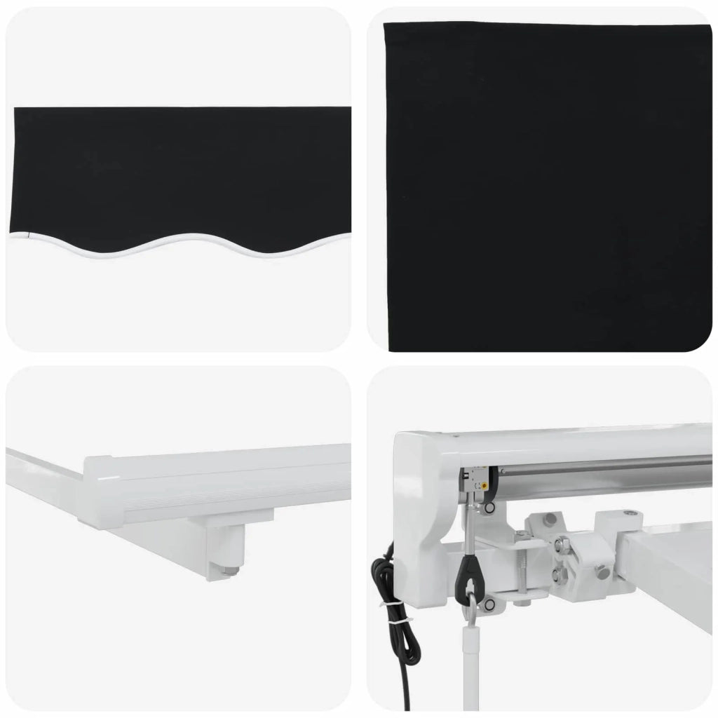 Tettuccio Elettrico Retrattile Nero 3 x 2,5 m 3420964