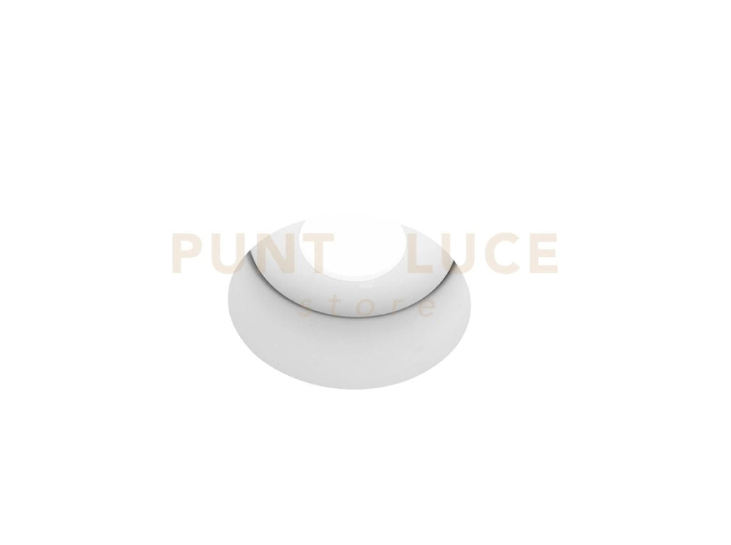 DORIDE faretto da Incasso 1 Luce tonda attacco GU10 bianca in gesso IP44 d.9cm