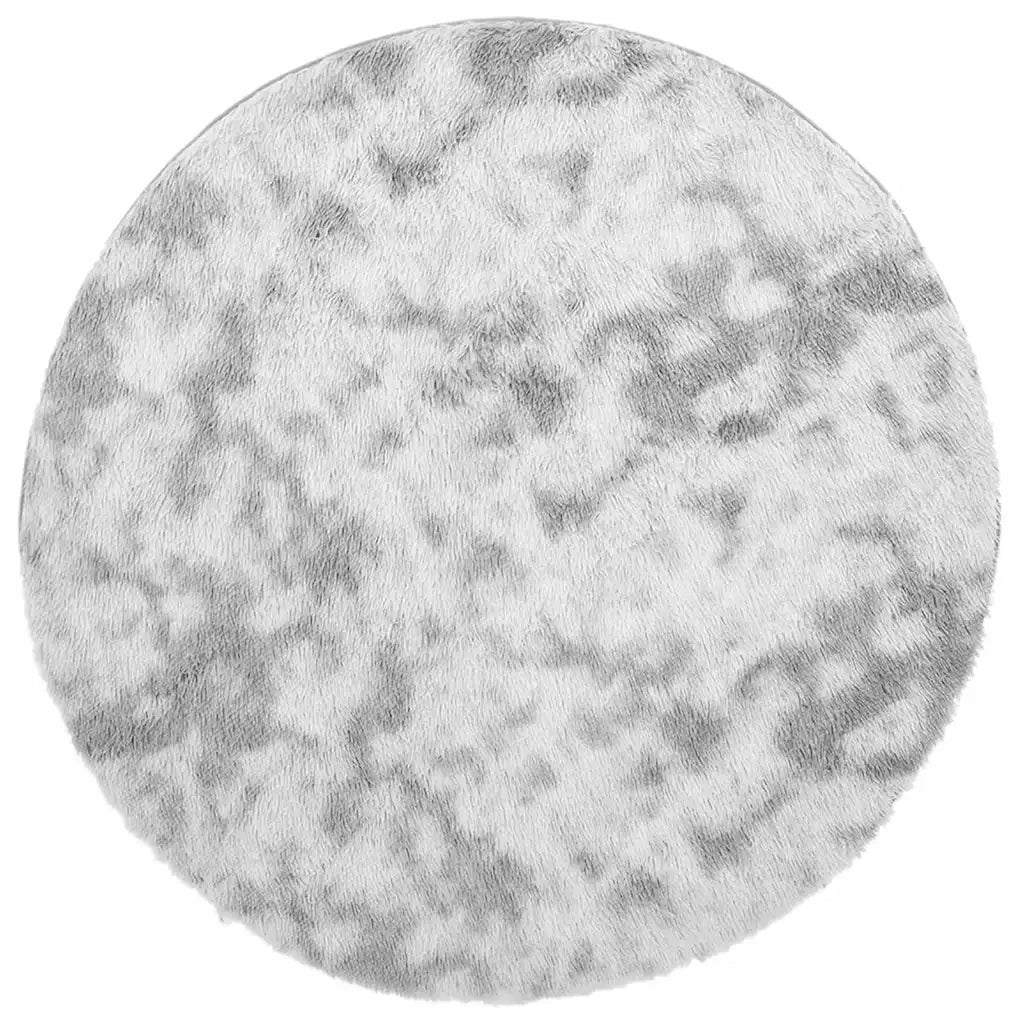 Tappeto Shaggy a Pelo Lungo NAVARRA Grigio Argento 120x120cm 4102908
