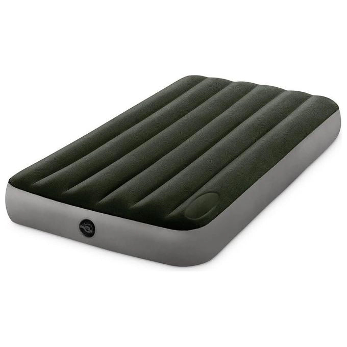 Intex 64761 Downy Materasso Gonfiabile Singolo Fiber-Tech 99x191x25 cm Portata 136 Kg Pompa a Pedale colore Nero