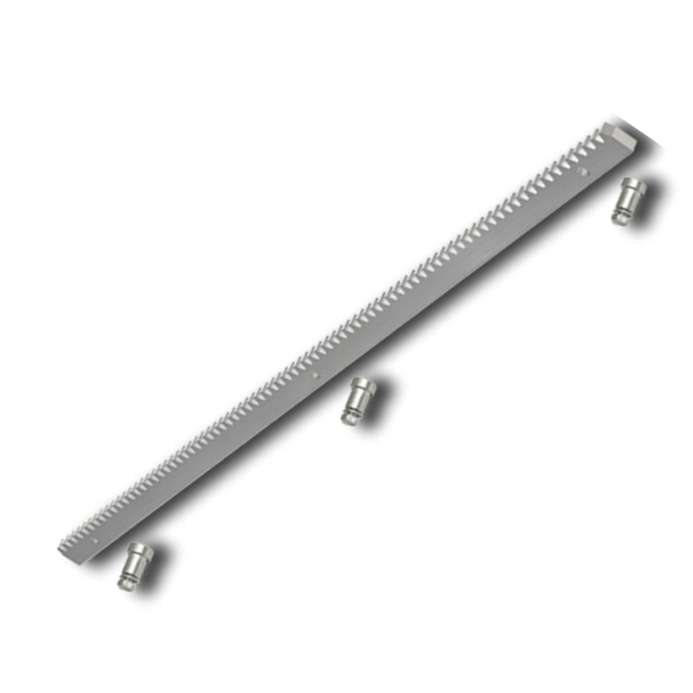 Barra cremagliera acciaio zincato 30x12 1 metro cancello scorrevole e bulloni *** numero pezzi 1, confezione 1