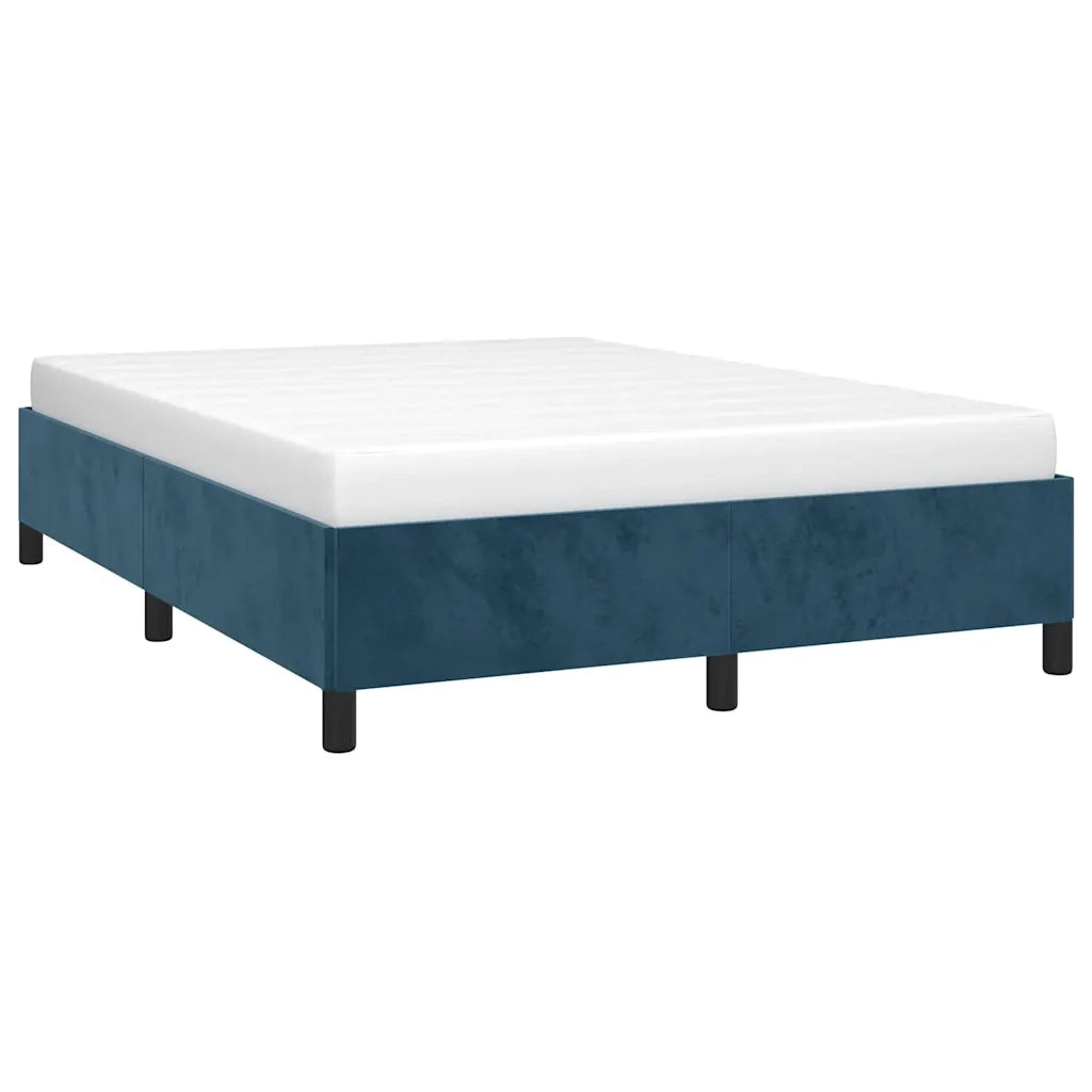 Giroletto senza Materasso Blu Scuro 140x190 cm in Velluto 347322