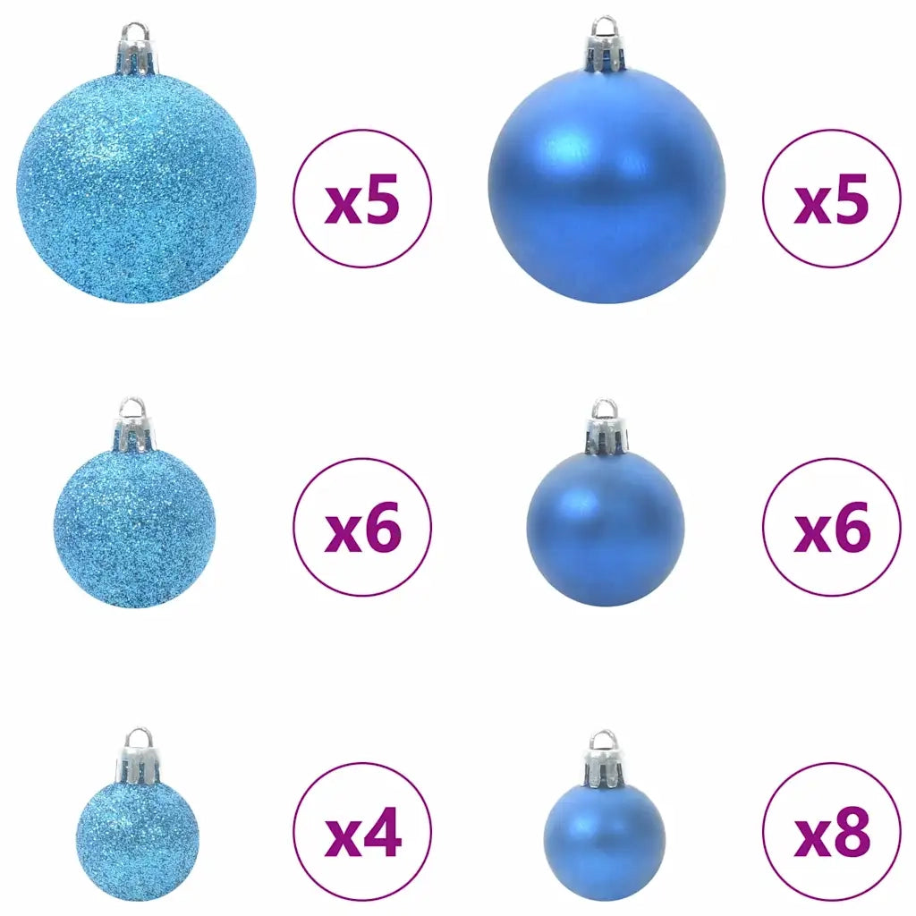Albero di Natale artificiale con luci integrate Nero 120 cm PVC 3397122
