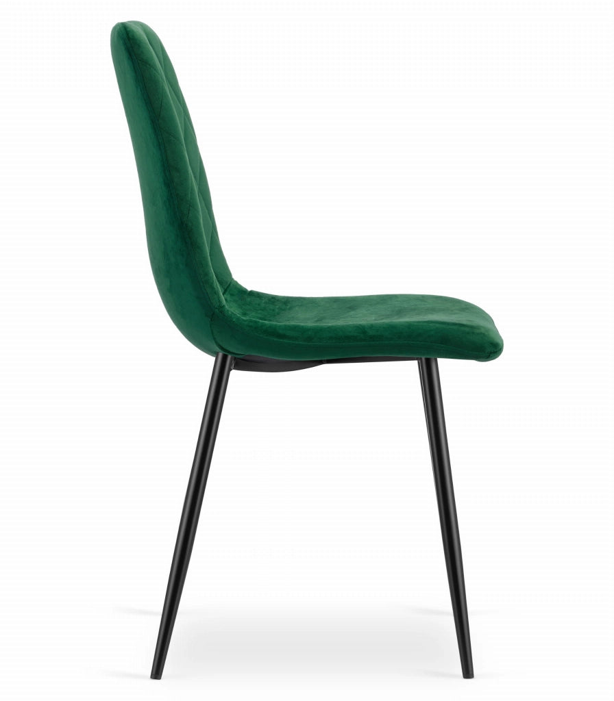 Sedia VALORA TURIN - Velluto verde scuro x 2