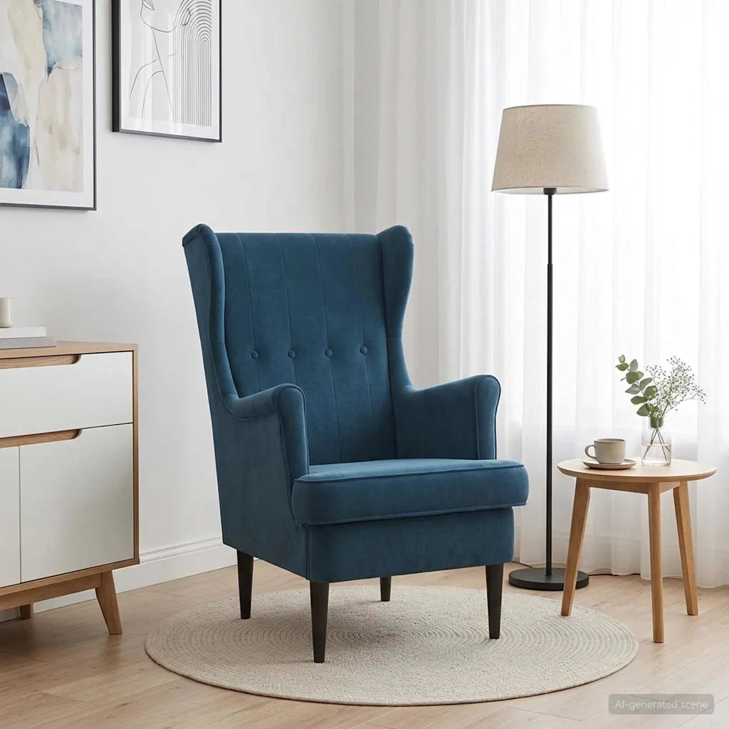 Poltrona Blu Velluto 42029945