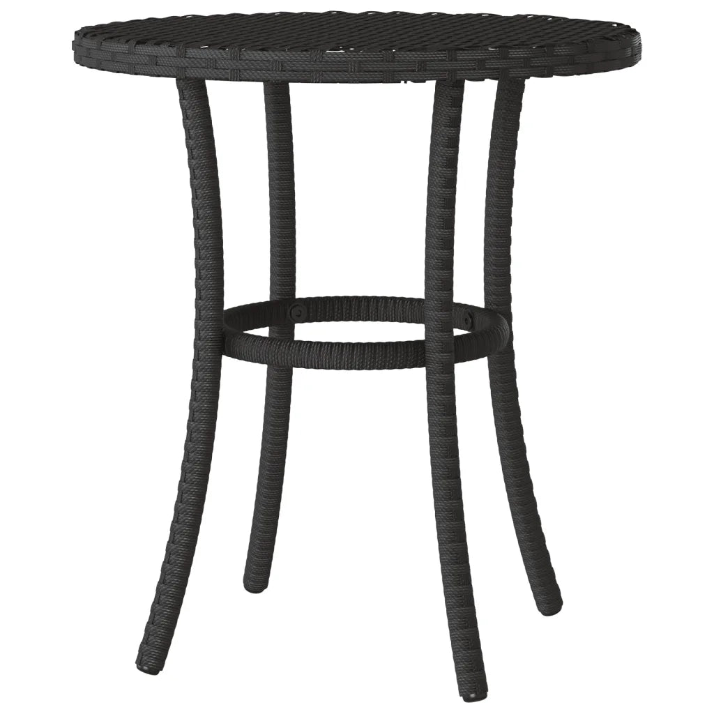 Set da Bistrò 3 pz con Cuscini Nero in Polyrattan 365273