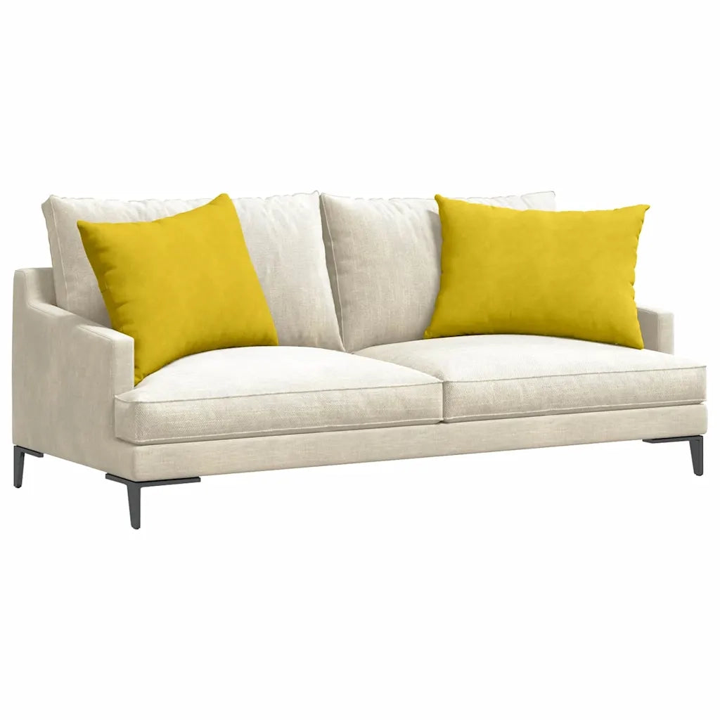 Cuscini da Divano 2 pz | Cuscini per sedie Giallo 70 x 50 cm Tessuto in Cords