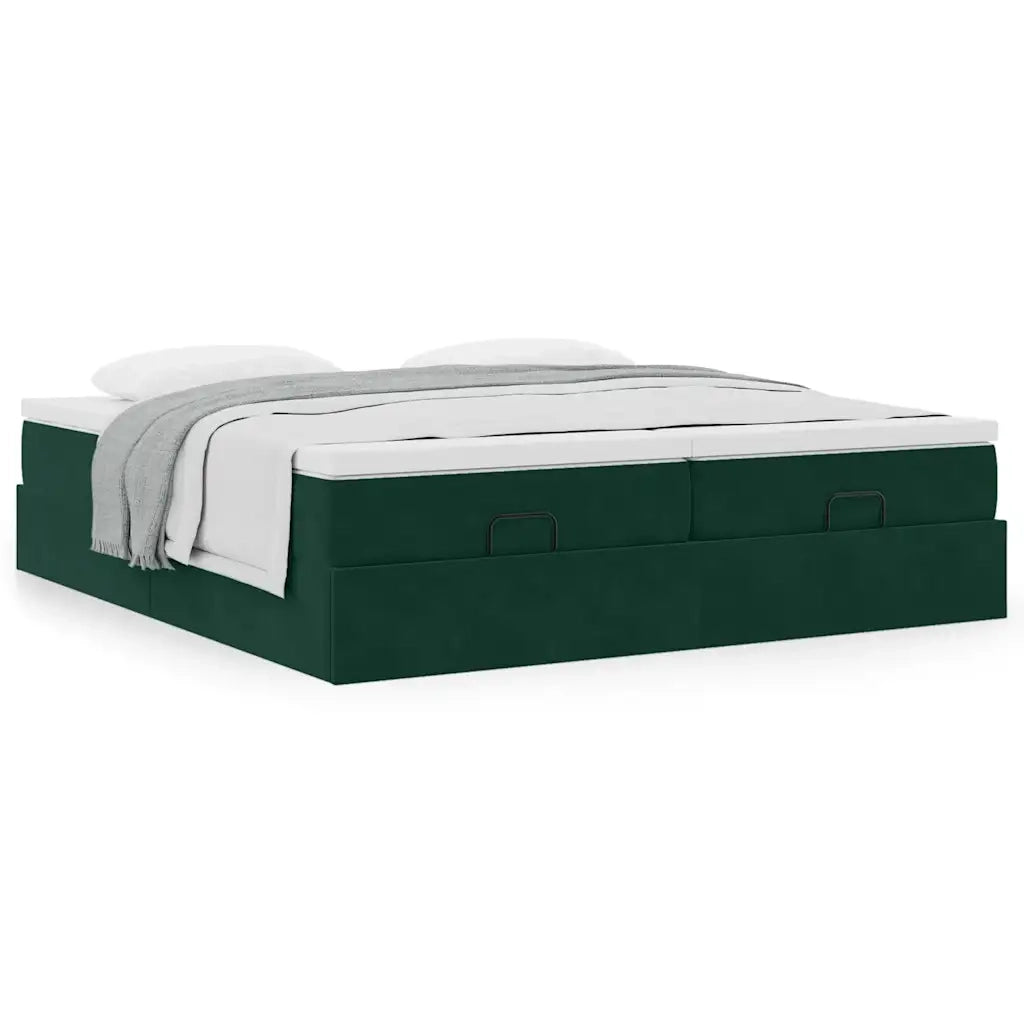 Struttura Letto Pouf con Materassi 180x200 cm Velluto 3311264