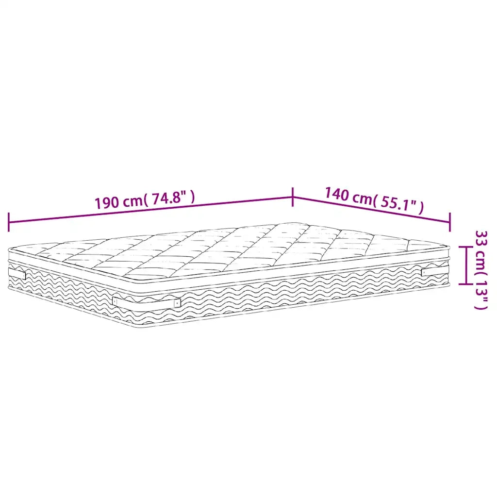Materasso a Molle Insacchettate Medio Plus 140x190 cm 3206435