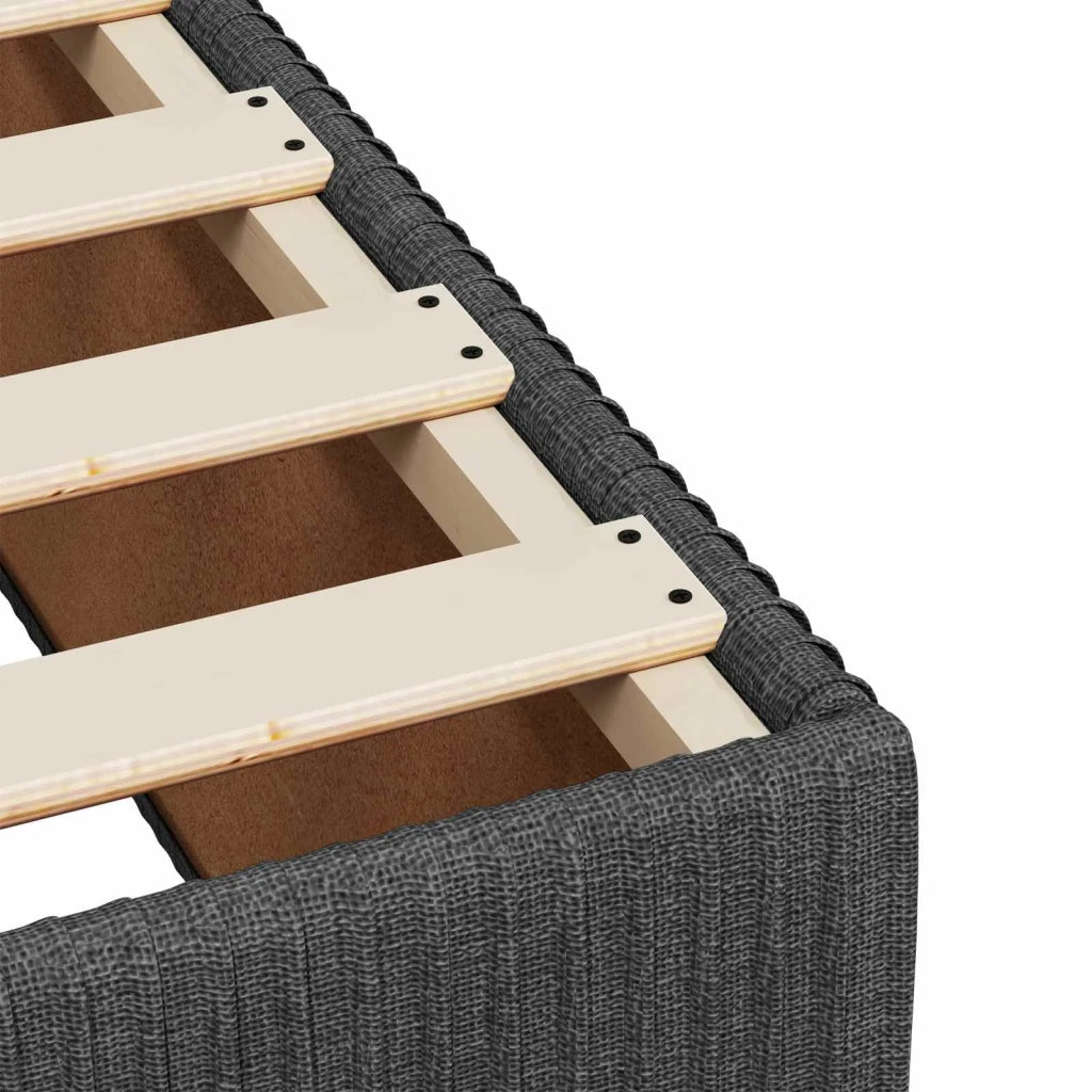 Letto box spring con materasso Grigio Scuro 200 x 200 cm 3454467