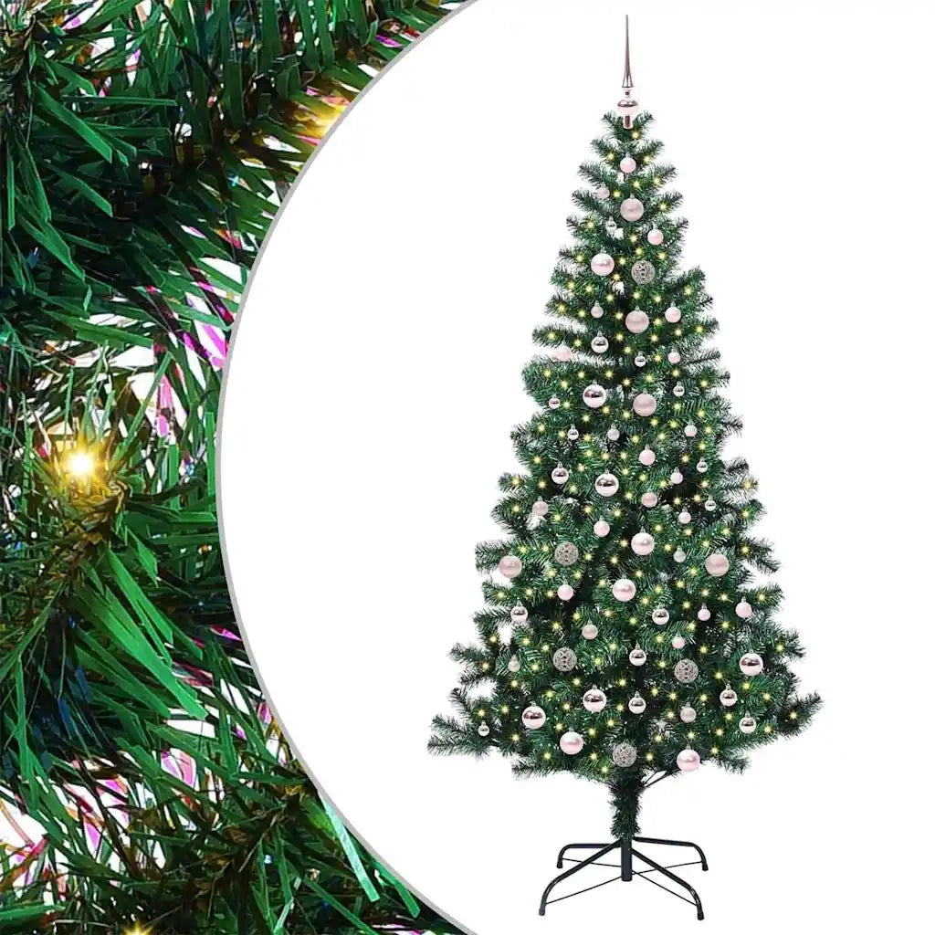 Albero di Natale artificiale con luci integrate Verde 240 cm 3396790