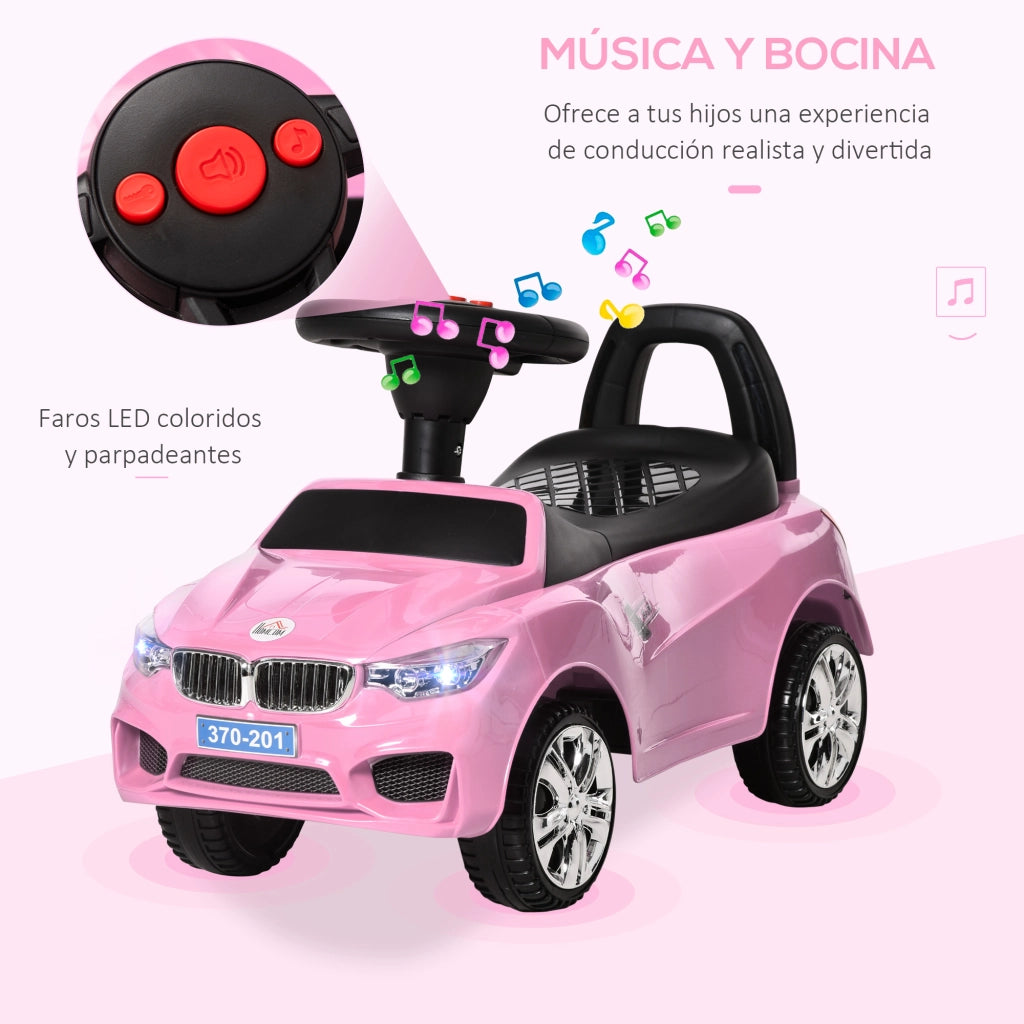 Coche Correpasillos Bambini con Musica e Luci Rosa ¨C Minimal