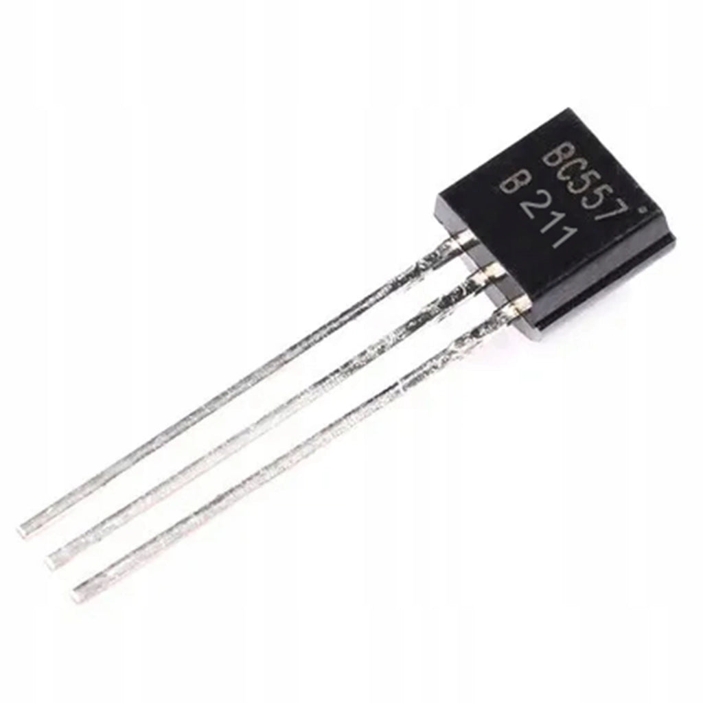 Transistor PNP BC557 Rosfix – 10 Pezzi TO-92 | 40V, 100mA, Montaggio THT