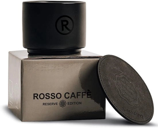Bicchiere ceramico a doppia parete - Cappuccino e Lungo - 1 pezzo - Nero - Ceramica - 184 ml