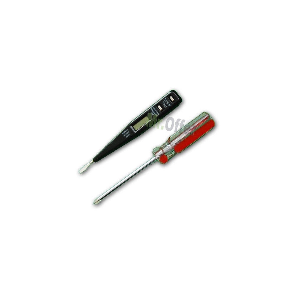 Trade Shop - Set Cacciavite + Cercafase Digitale Display Lcd Tester Tensione 220v -