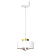 Lampada a sospensione Marti bianca oro E27 Luminex