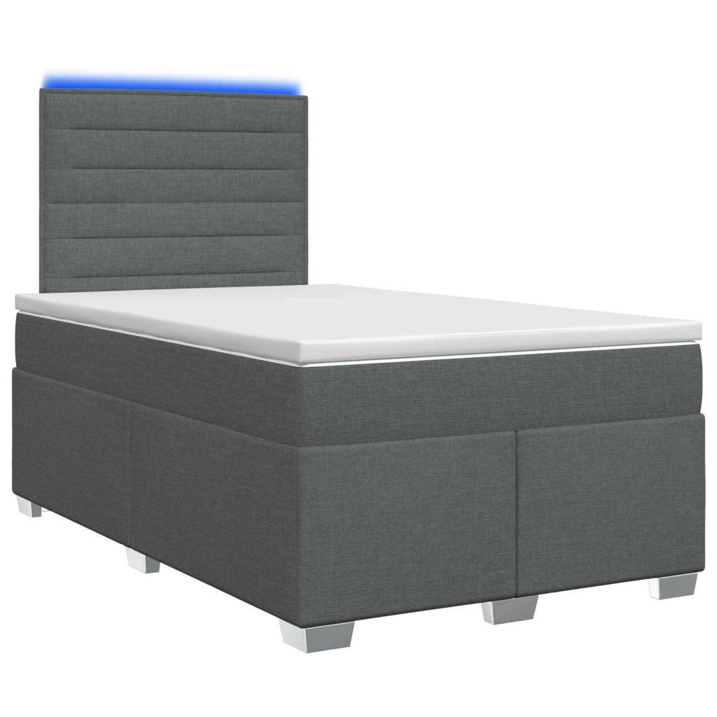 Letto box spring con materasso Grigio Scuro 120 x 200 cm 3454839