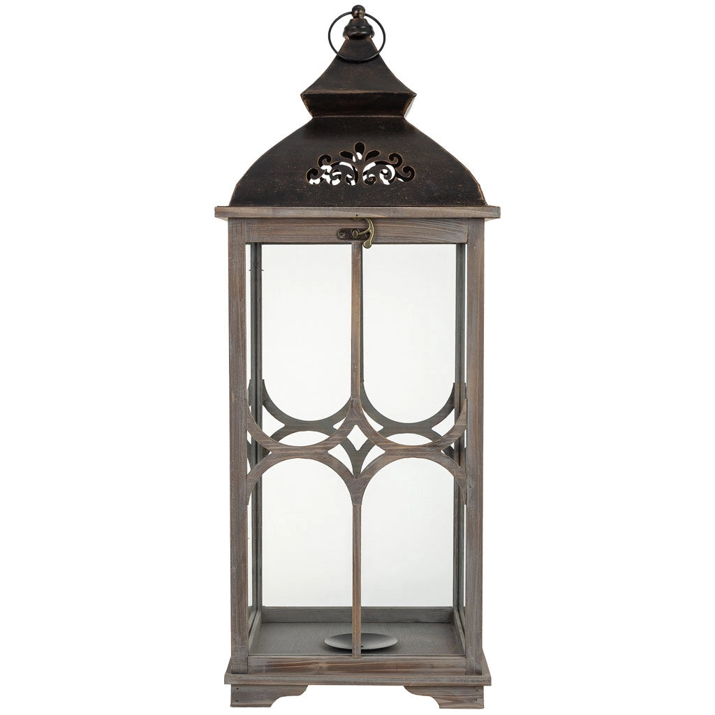 Lanterna in legno 32x32x82h cm