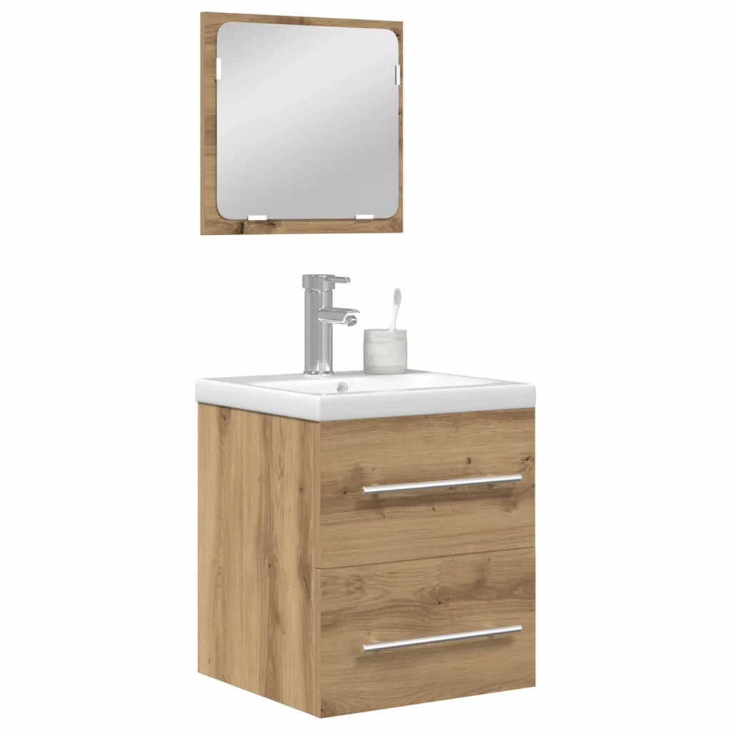 Set di mobili per il bagno 2 pcs Rovere artigianale