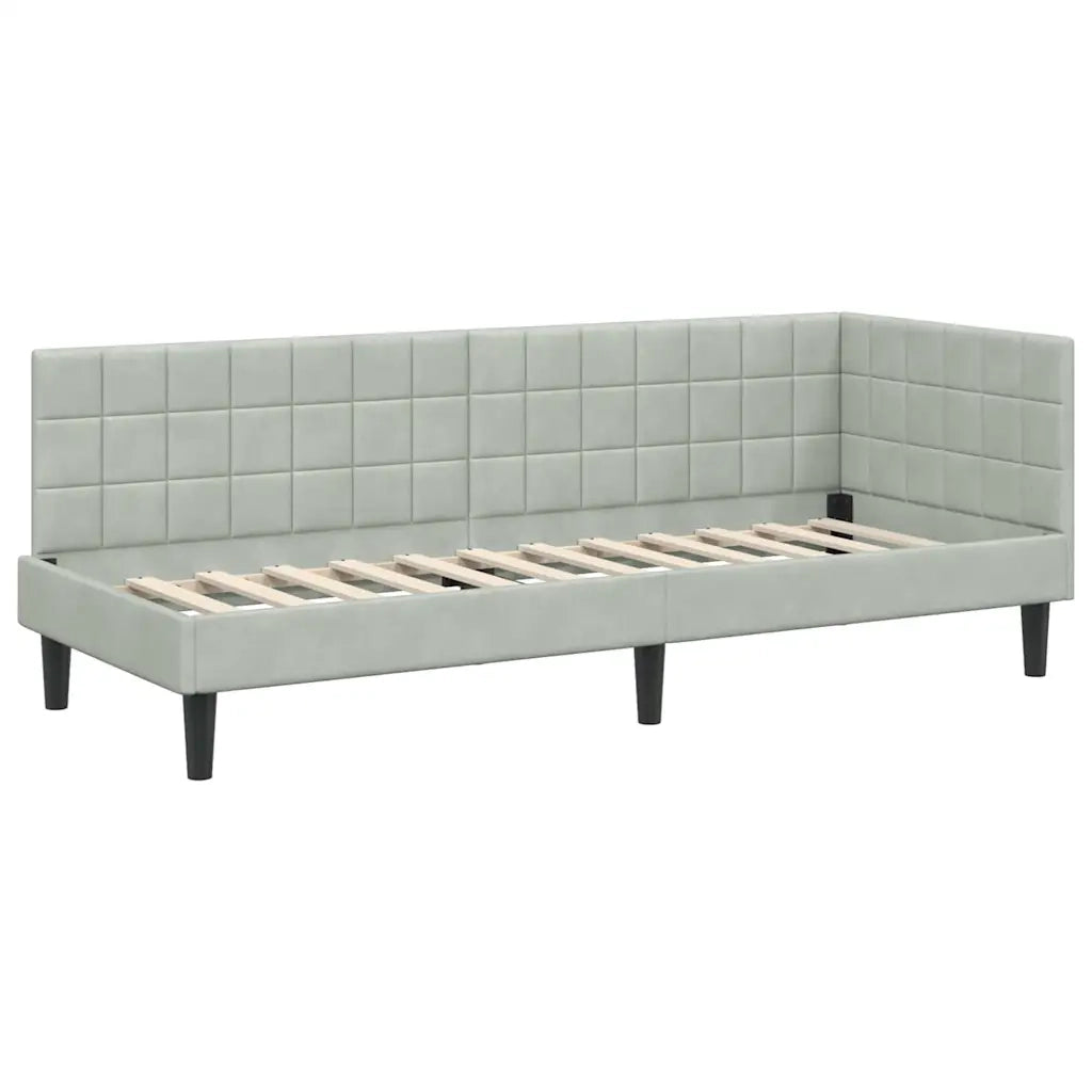 Cornice del letto ad angolo Grigio chiaro 80 cm x 200 cm 42016408