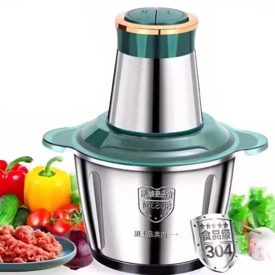 Molinello elettrico per carne - Lame in acciaio inossidabile - 2 velocità - Mini-macchina per affettare - 250W