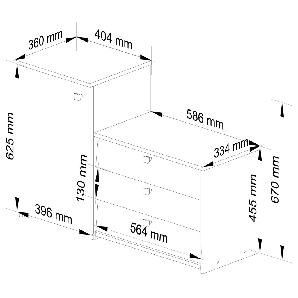 Scarpiera AKORD S16 Wengé 98,4 cm 4 ante 98,4x33x68 cm