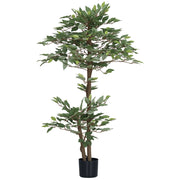 Ficus Artificiale con Muschio e Vaso ¨C Minimal ¨C Verde, 150 cm