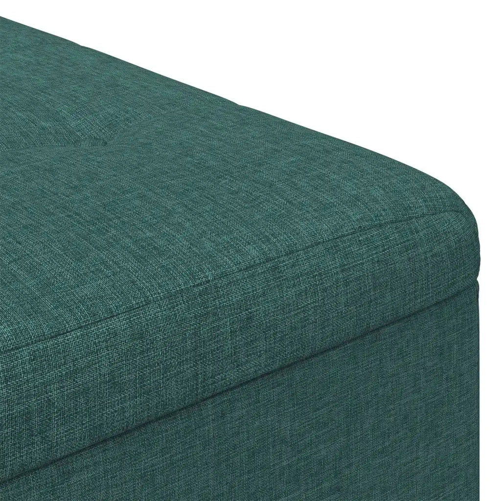 Pouf contenitore Verde Scuro 60 x 60 x 45 cm Tessuto 876821