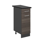 Mobiletto base per cucina R-Line Grigio nobile/Antracite 30 cm, PL Antracite Vicco