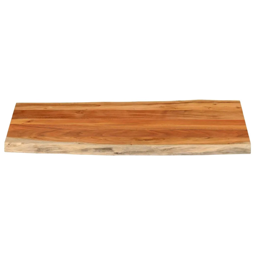 Piano Tavolo 100x60x3,8 cm Rettangolare Legno Acacia Bordi Vivi 370646