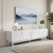 Lowboard bianco in MDF e truciolare lungo 169 cm