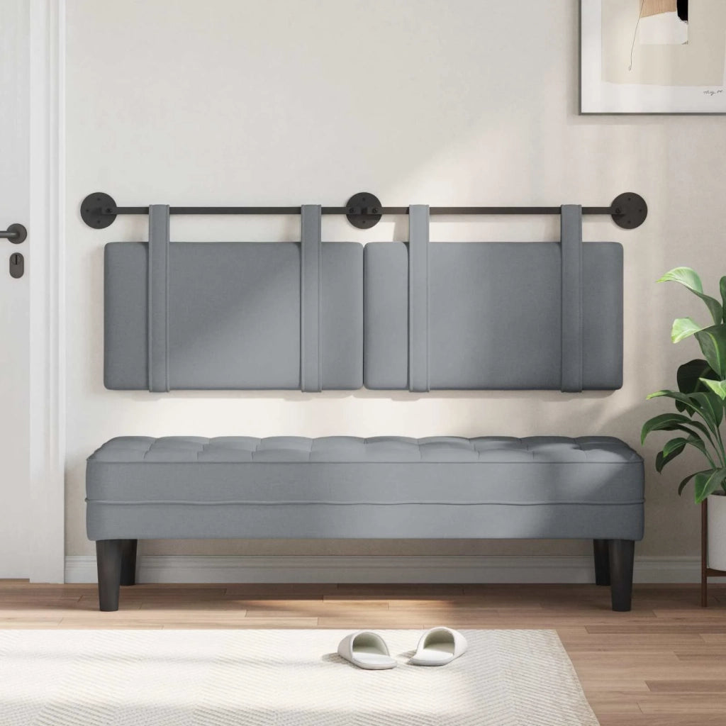 Testiera sospesa Grigio chiaro Tessuto 42031436