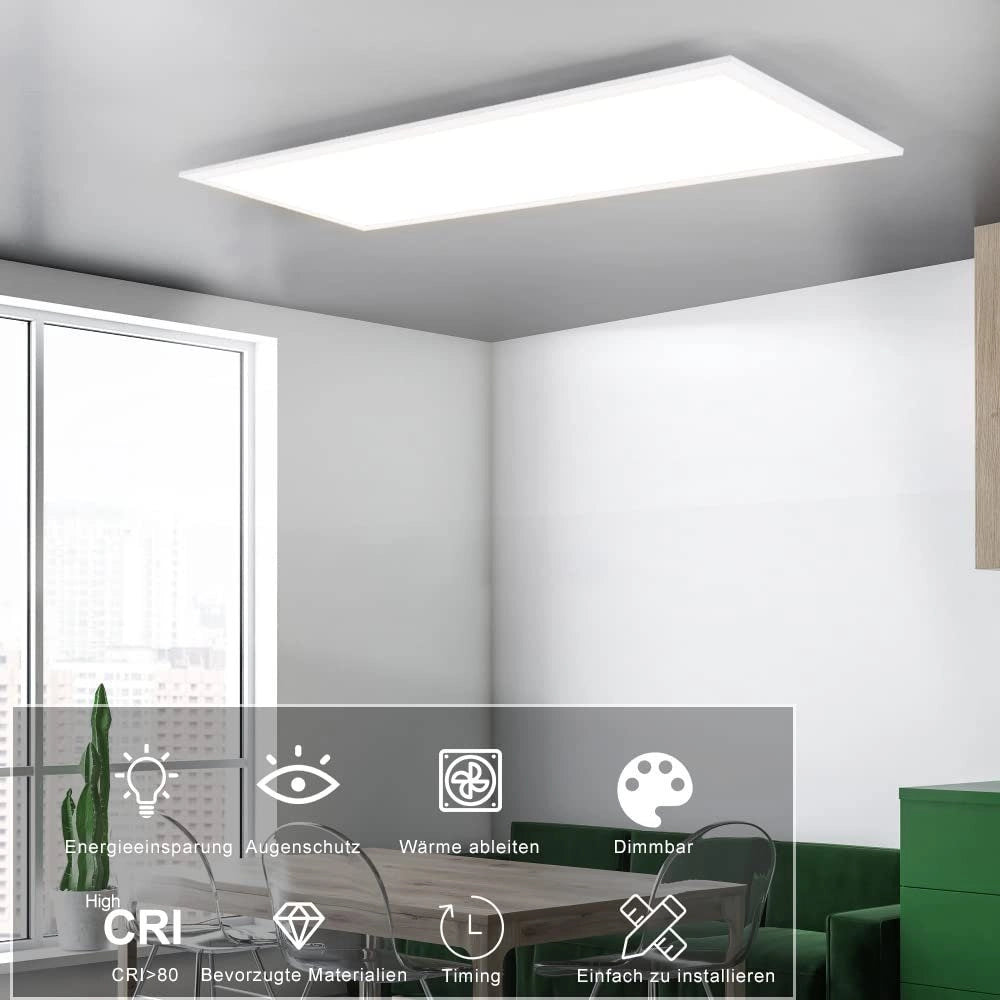 ZMH Lampada da soffitto plafoniera con pannello LED dimmerabile telecomando