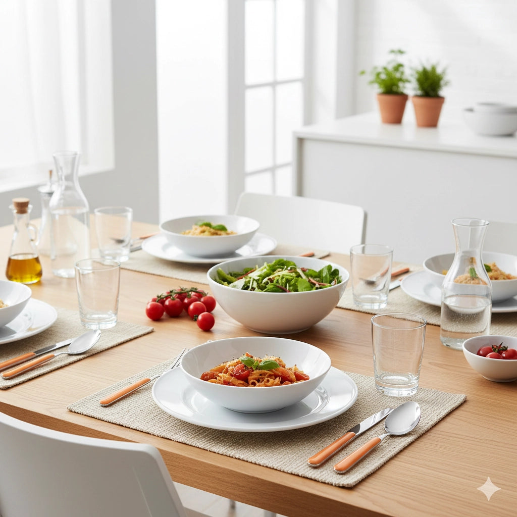 Servizio Set di Posate 24 pezzi in Acciaio Inox Eme Brio Arancio 79